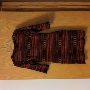 Sweet Rain Orange and Black Sweater Dress S